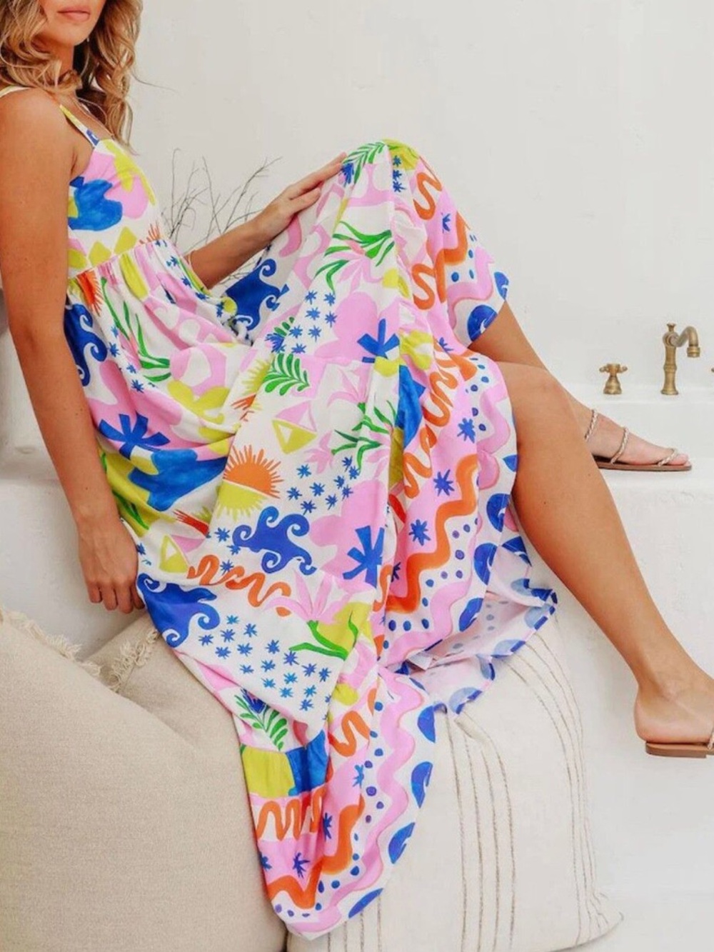 Petal & Pup Greer Mercedes Print Maxi Dress Sz M NEW - Picture 4 of 11